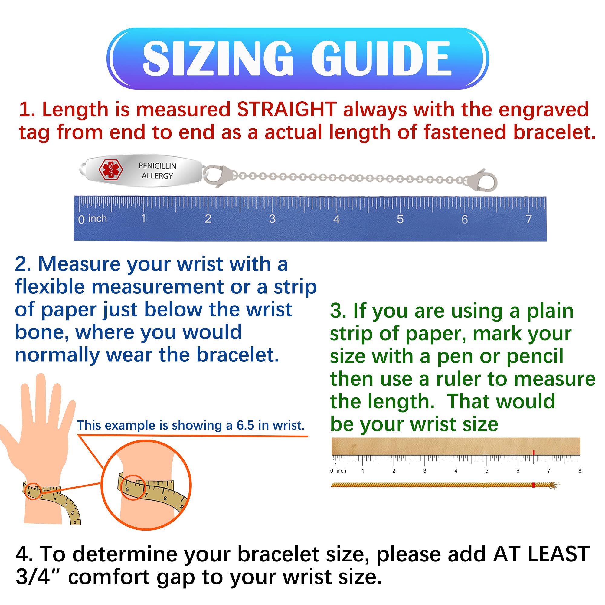 Divoti Custom Engraved Medical Alert Bracelets for Women - Stainless Steel Medical ID Bracelet with Free Engraving & Adjustable Angel Wing Charm - Macrame & Color Options - Perfect for Emergency Medical Identification, Daily Wear & Fashion Accessories