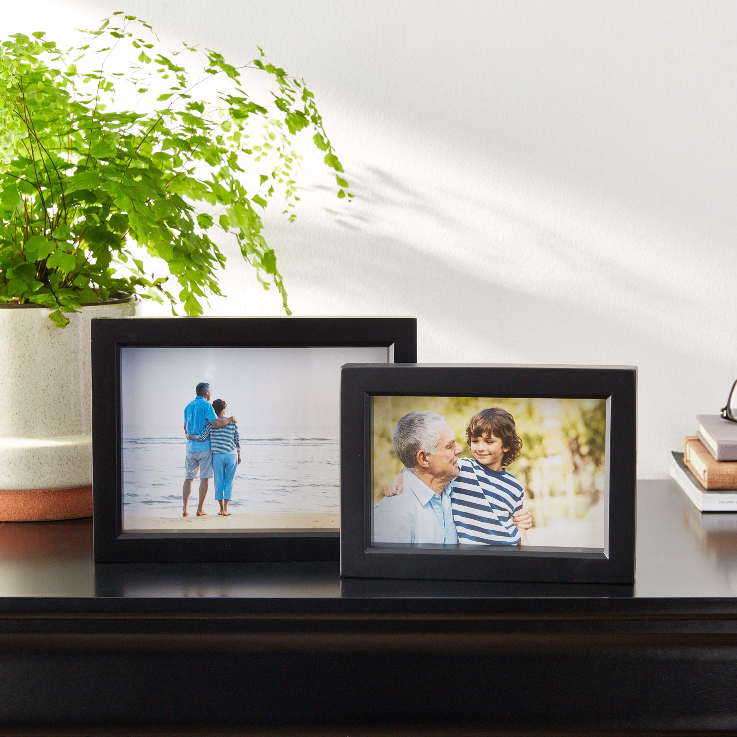 Lawrence Frames 4x6 Inch Black Wooden Shadow Box Picture Frame - Display 4x6 Photos, Artwork & Memorabilia - Perfect for Home Decor, Wall Display & Gift Giving (795046)