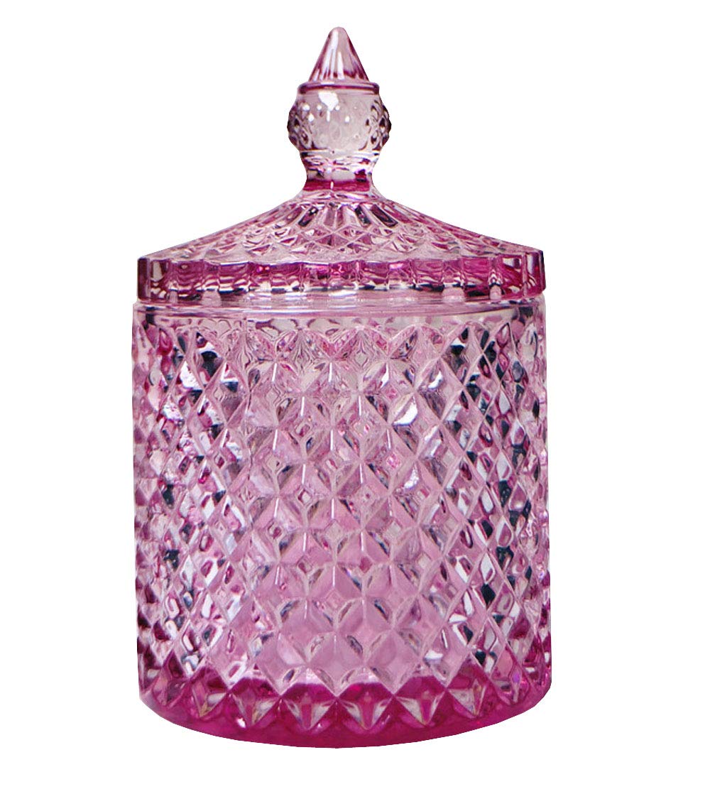 Premium Glass Food Storage Jars with Airtight Lids - Crystal Clear Diamond Design for Candy, Sugar, Spices & Kitchen Organization | Perfect for Pantry, Baking & Home Decor