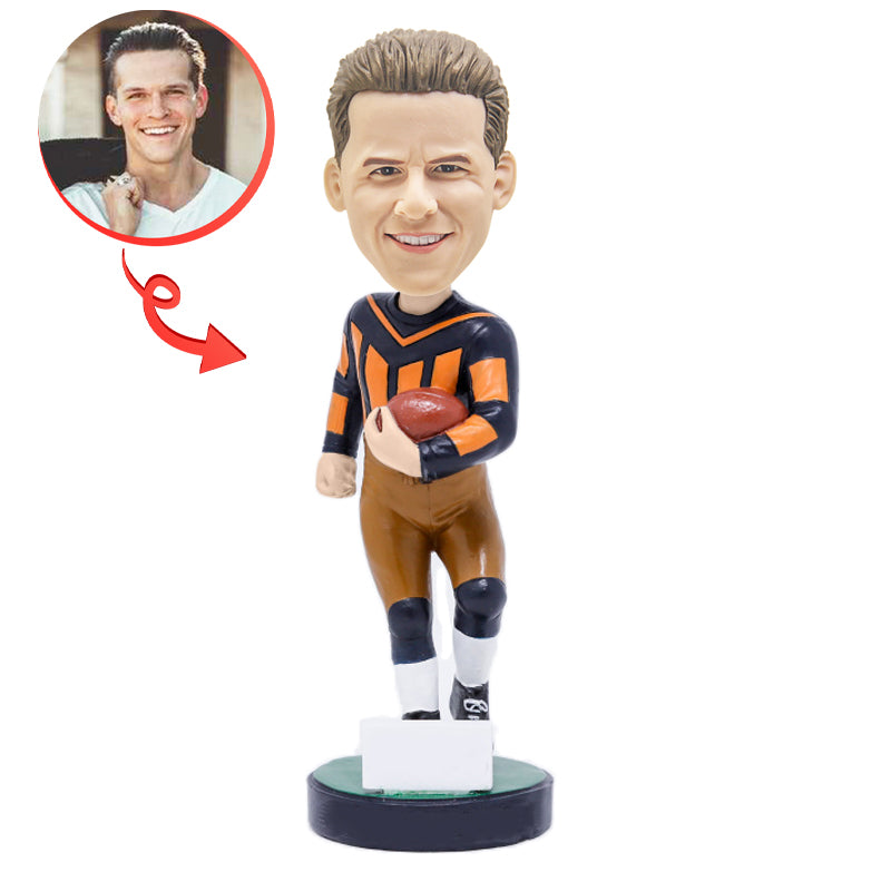 Custom Red Grange Bobblehead - Officially Licensed Collectible Football Figurine - Perfect for NFL Fans, Sports Memorabilia Collections, and Man Cave Decor
