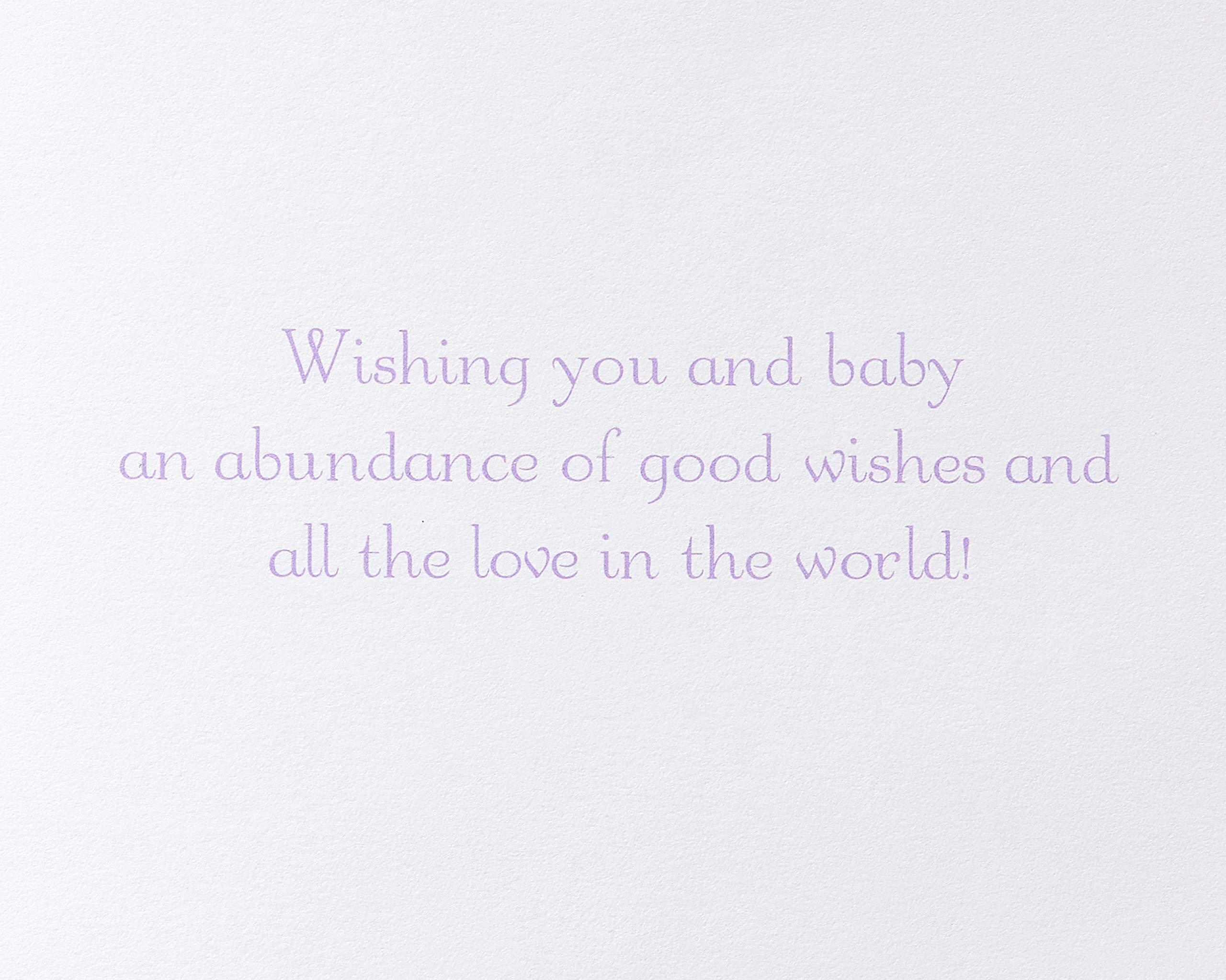 Papyrus Baby Shower Greeting Card - Abundance of Good Wishes - Perfect for Newborn Celebrations, Gender Reveals & Nursery Decor