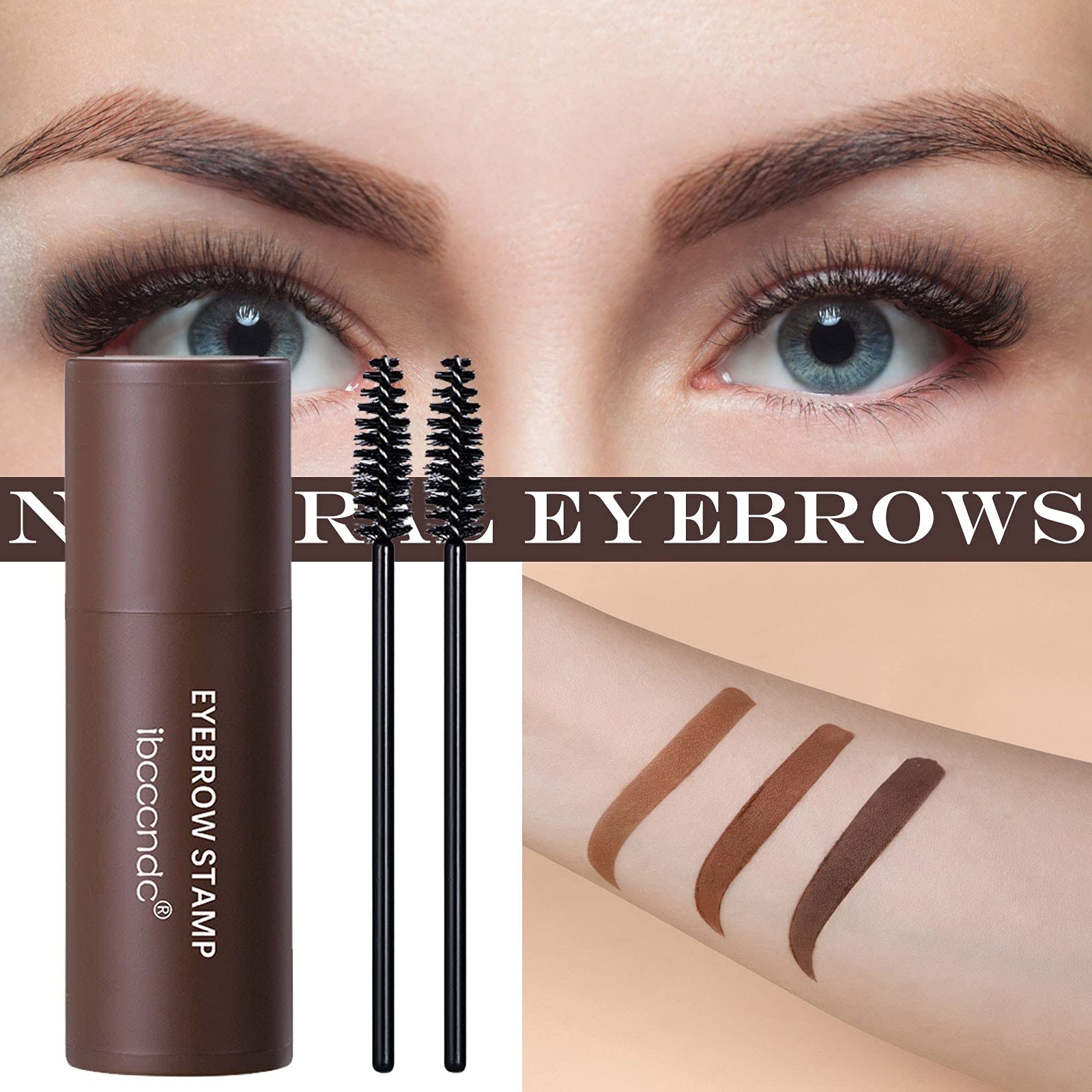Waterproof Eyebrow Stamp & Powder Kit - Long Lasting Brow Stick with Applicator Tool for Perfect Eyebrow Makeup (B, One Size) - Ideal for Everyday Use, Special Occasions & Travel Beauty Essentials