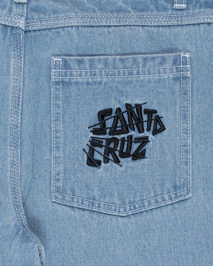 Santa Cruz Yelling Stack Boys Baggy Denim Jeans - Comfortable & Stylish Loose Fit for Skateboarding & Casual Wear