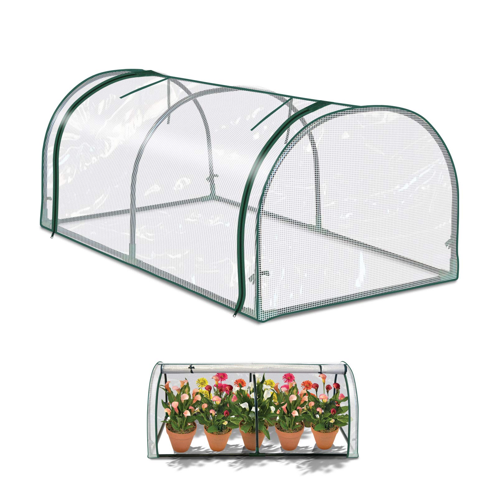 Yardgrow Outdoor Portable Mini Greenhouse for Plants, Flowers & Vegetables - PE Cover for Garden Protection | Perfect for Seed Starting, Plant Nursery & Winter Gardening