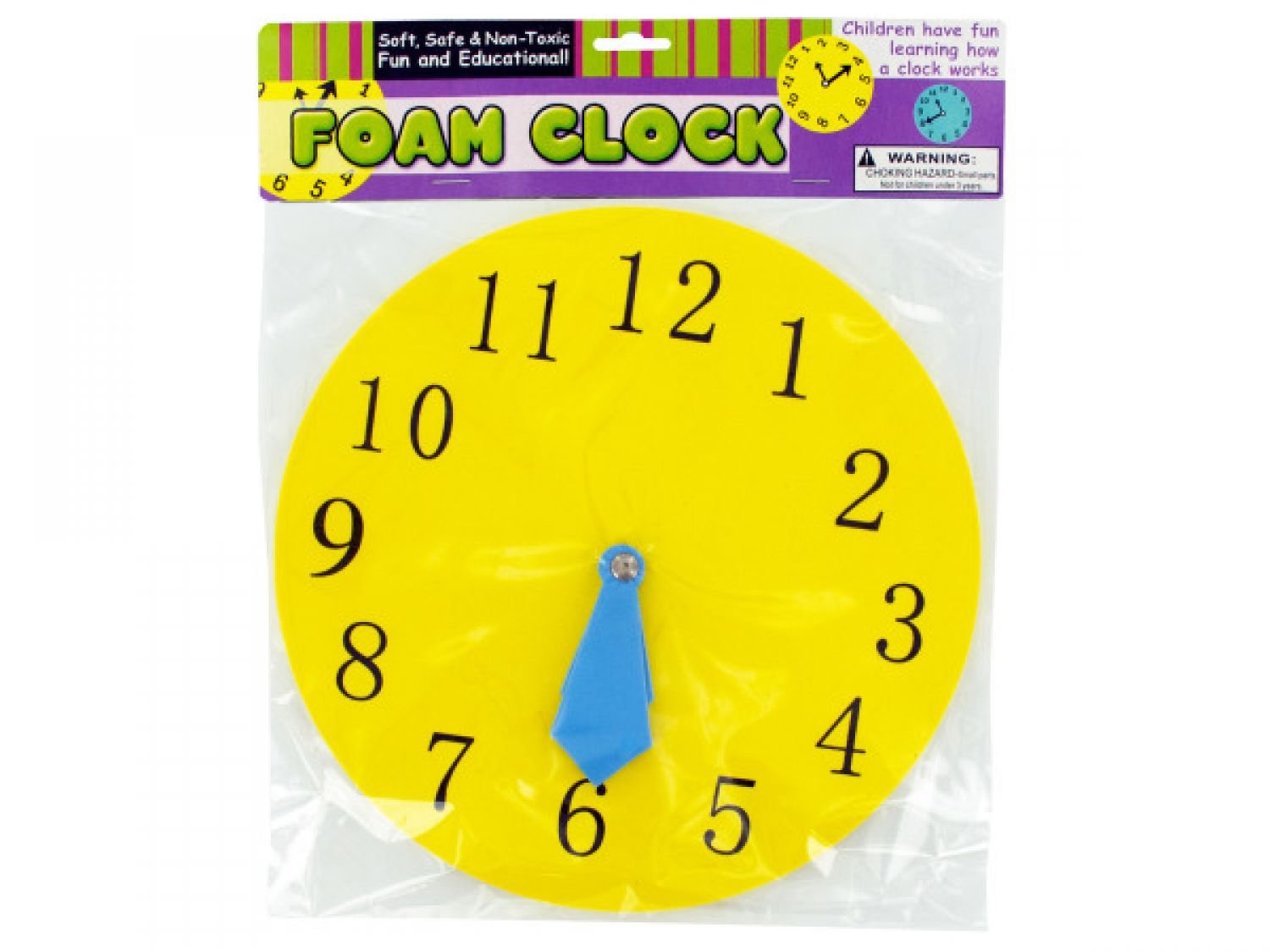 Educational Foam Clock Set of 24 - Learning Time Telling Toys for Kids Classroom | Perfect for Homeschooling, Preschool & Kindergarten Math Activities