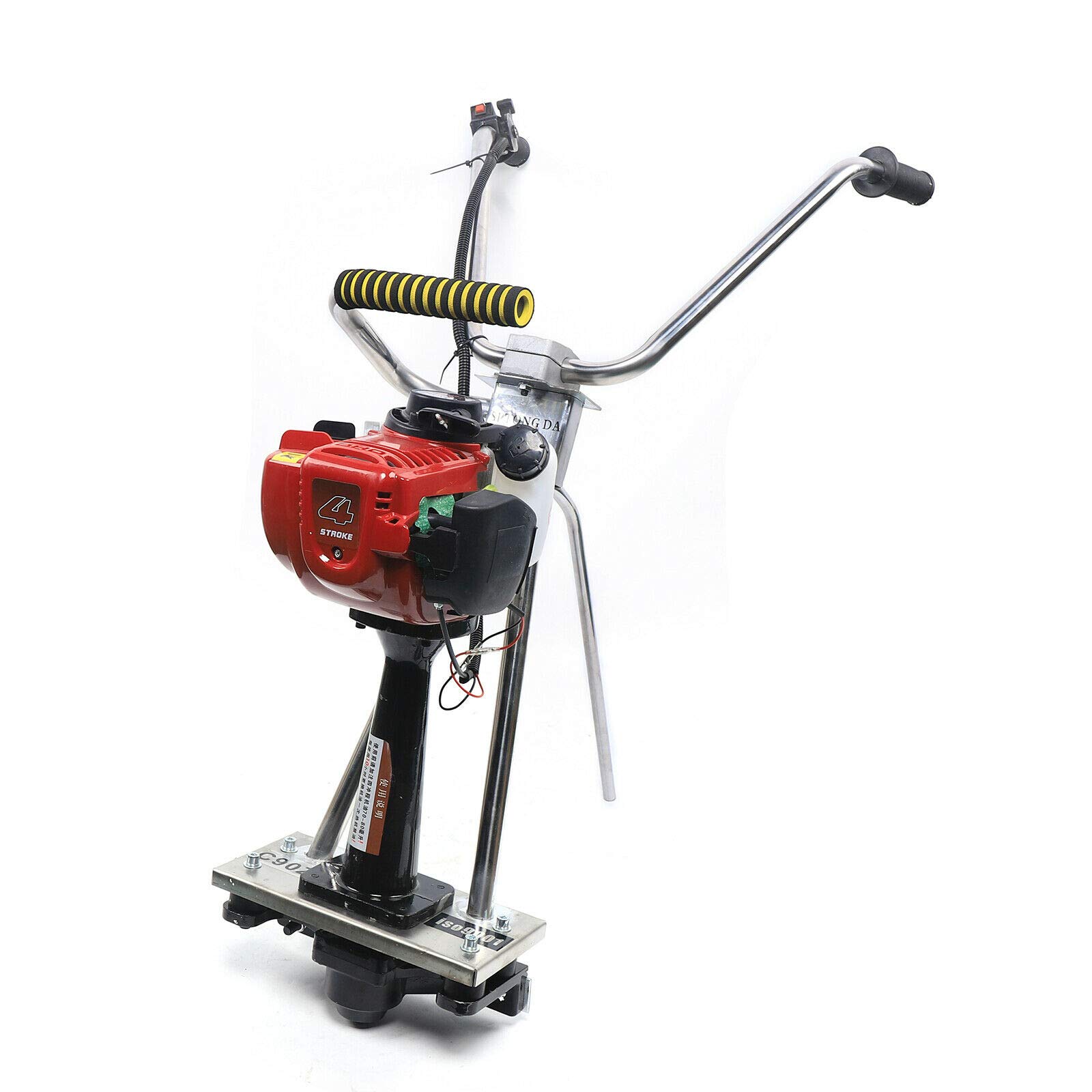 4 Stroke Concrete Vibrating Leveling Machine - Heavy Duty Tamp Beam Surface Finisher & Power Trowel for Concrete Screeding | Professional Soil Compactor & Tamper Machine with Stainless Steel Body | Ideal for Driveway Paving, Patio Leveling & Construction Projects