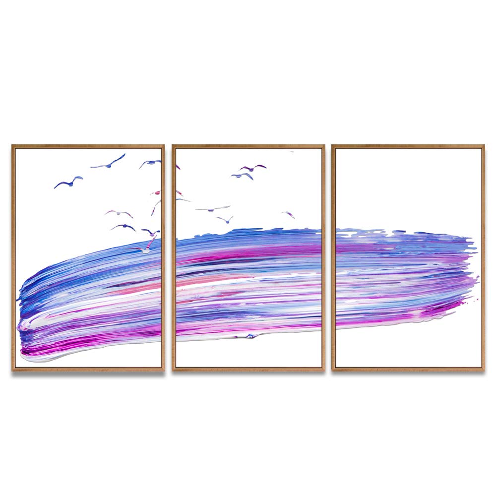 Wall26 3-Panel Framed Abstract Tree Canvas Wall Art - 24x36 Inch Ready to Hang Painting for Living Room & Bedroom Decor | Modern Home Office & Dorm Wall Decor