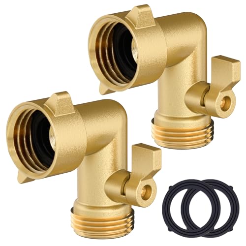 90° Hose Elbow with ShutOff Valve