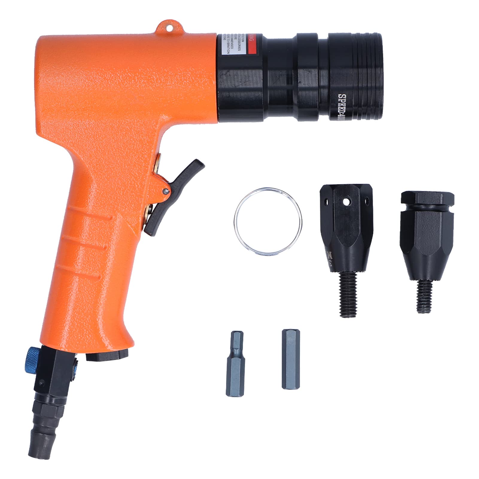 Fafeicy KV-804BF Pneumatic Rivet Nut Gun - 0.6-0.8 MPA Alloy Steel Air Pull Riveter Tool with 5/16
