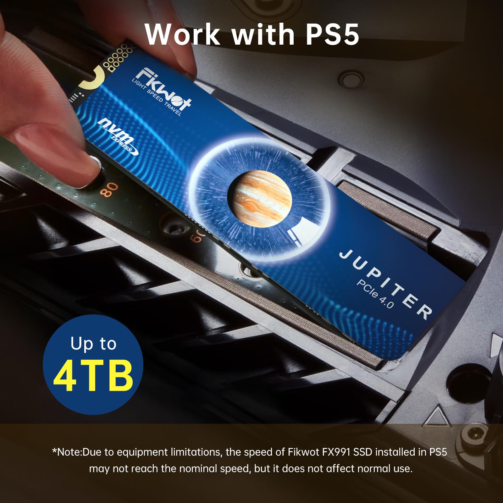 FX991 4TB NVMe M.2 SSD - PCIe Gen4 x4 Internal Solid State Drive with 7300MB/s Read Speed | 2280 Form Factor | 3D QLC NAND | Compatible with PS5, Gaming Laptops & High-Performance Desktops | Ideal for Gaming, Video Editing & Large File Storage