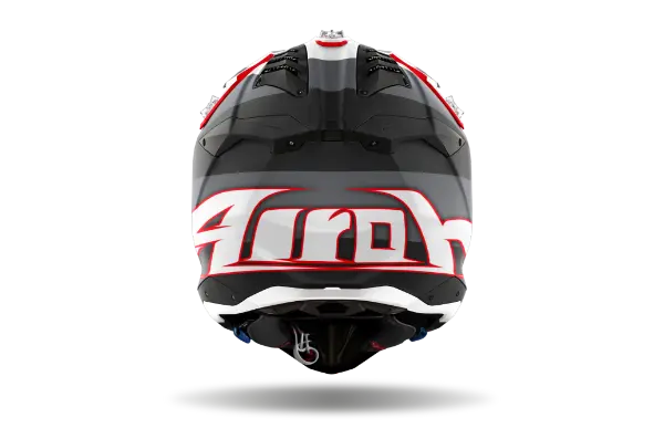 Airoh Aviator 3 Motorcycle Helmet - Monarch Matt Grey & Red - DOT & ECE Certified for Street & Racing - Perfect for Urban Commuting & Track Days