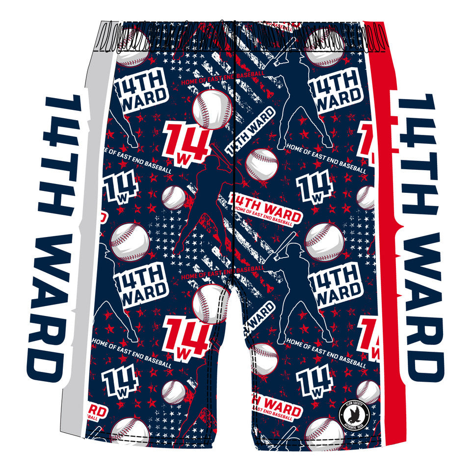 Boys & Men's 14th Ward Baseball Shorts - Comfortable Athletic Shorts for Baseball, Training & Casual Wear