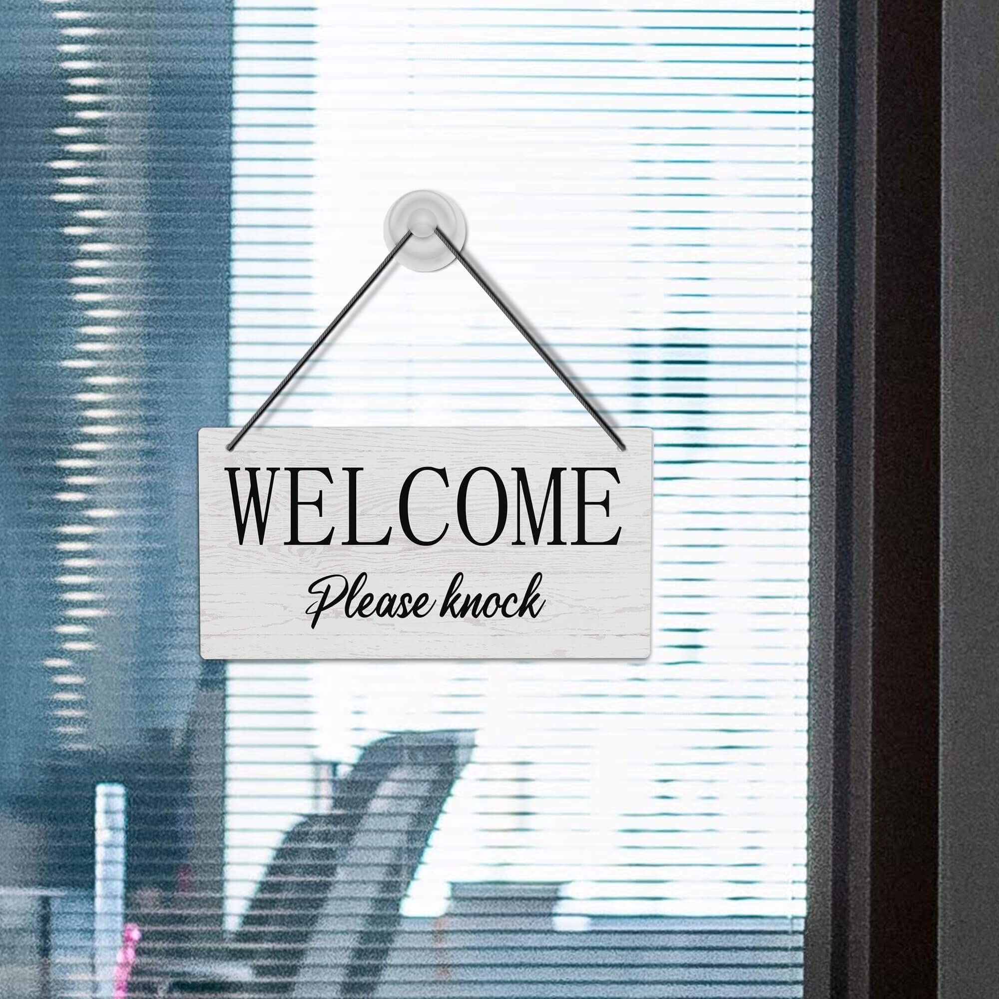 Reversible 'Meeting in Progress' Door Sign - 10x5in PVC for Office & Business