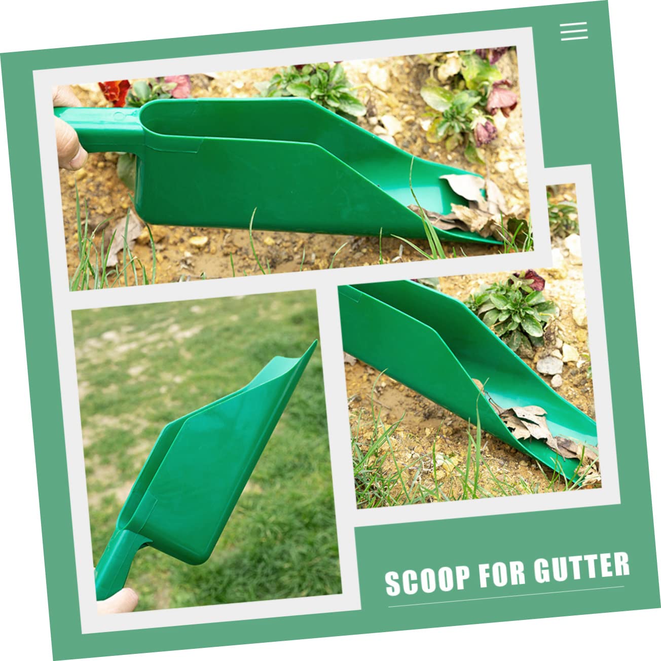 2-Pack Rain Gutter Scoop - Heavy Duty Gutter Cleaning Tool for Leaves & Debris Removal - Garden & Roof Maintenance Shovel Scoop - Perfect for Home, Yard, and Outdoor Gutter Cleaning