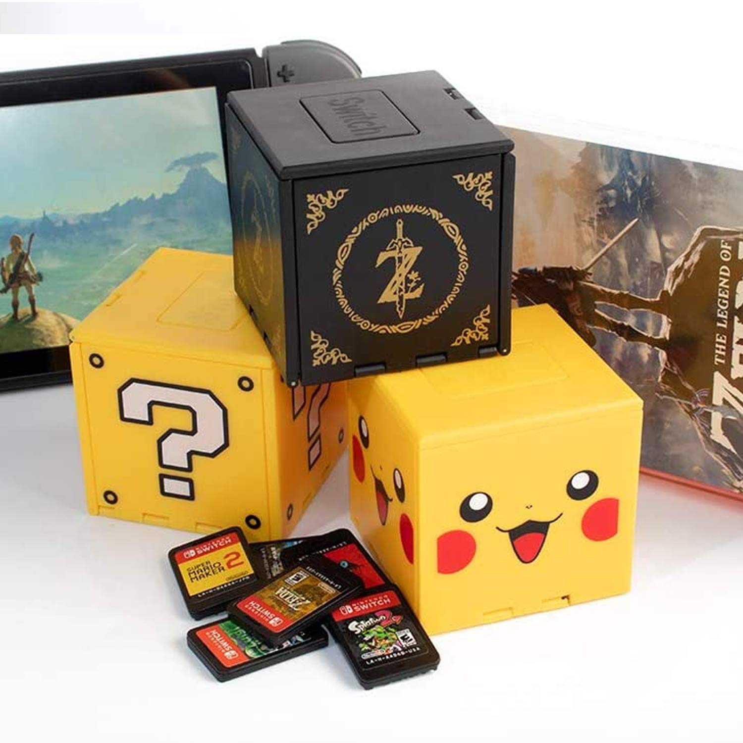 WIKEA Nintendo Switch Memory Card Case - 16 Game Card Holder for Nintendo Switch, Switch Lite & OLED | Portable Travel Storage for Video Games & Accessories