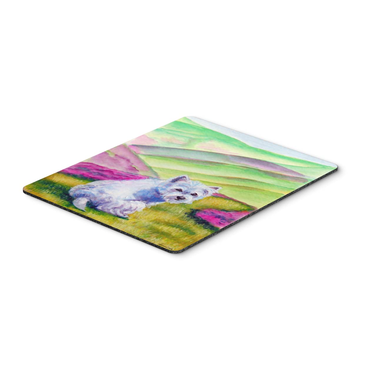 Caroline's Treasures 7429MP Westie Long Road Ahead Mouse Pad - Large Washable Non-Slip Desk Mat for Home Office, Gaming & Computer Work | Perfect for Laptops, Hot Pads & Trivets | Ideal Workspace Accessory for Professionals & Gamers
