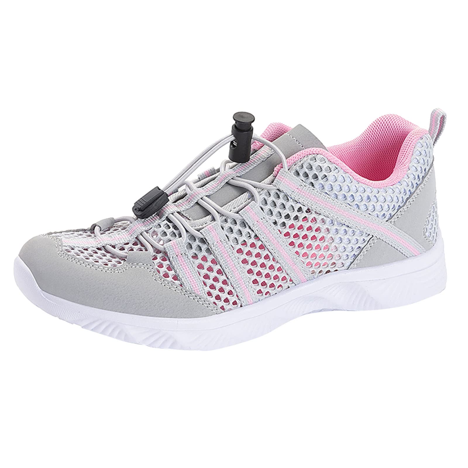 White Women's Platform Sneakers - Comfortable Athletic Running Shoes for Gym, Hiking & Casual Wear | Spring Training Shoes with Slip-On Design for Sports & Leisure Activities