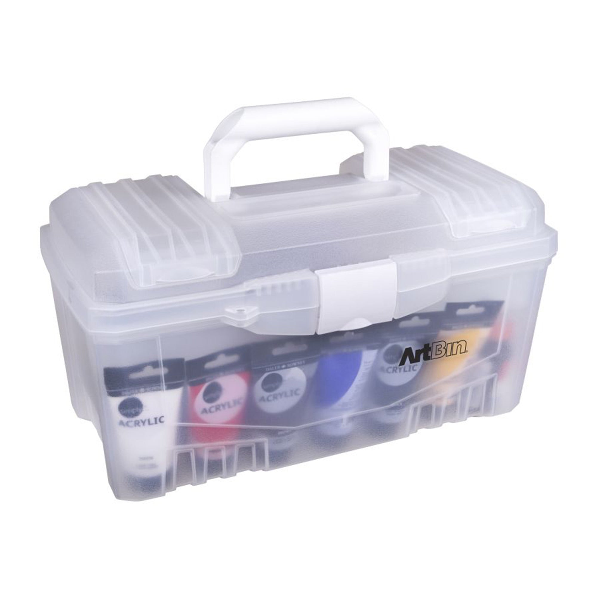 ArtBin Twin Top Art Box - 17 Inch Portable Storage Case for Art Supplies, Crafts & Stationery - Perfect for Artists, Students & DIY Projects