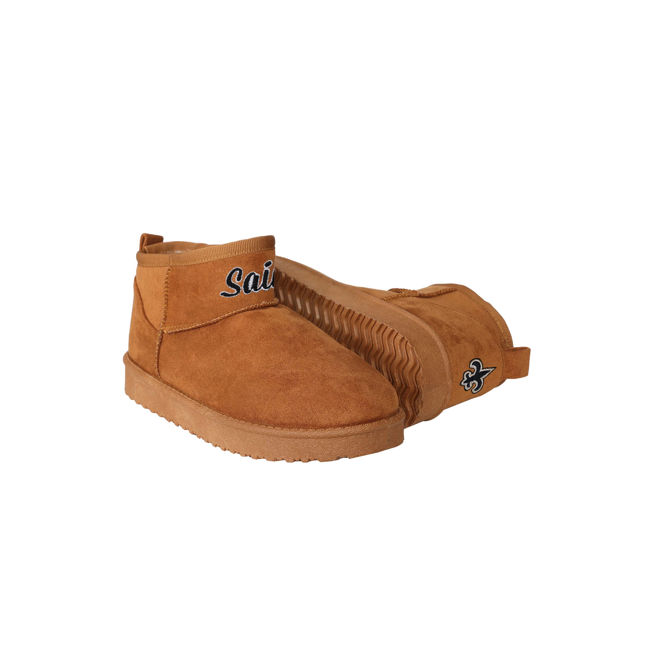 FOCO Women's NFL Team Logo Fuzzy Slipper Boots - Cozy Winter House Shoes for Football Fans, Perfect for Game Day, Lounging & Gifting