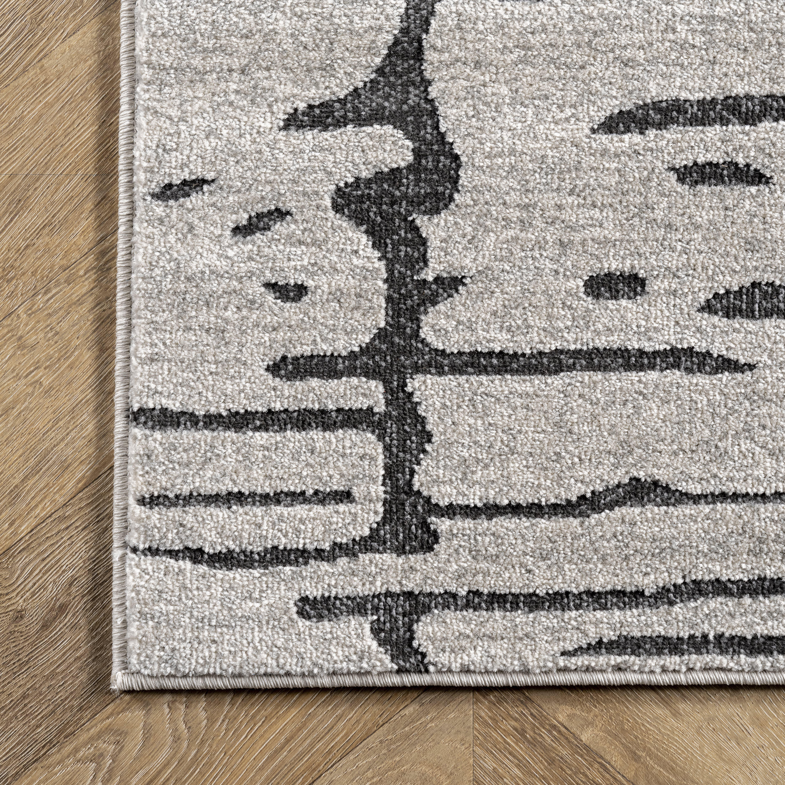 Modern Abstract Ivory Area Rug - Soft & Durable Non-Slip Carpet for Living Room, Bedroom Decor - Boho Chic Home Design Accent