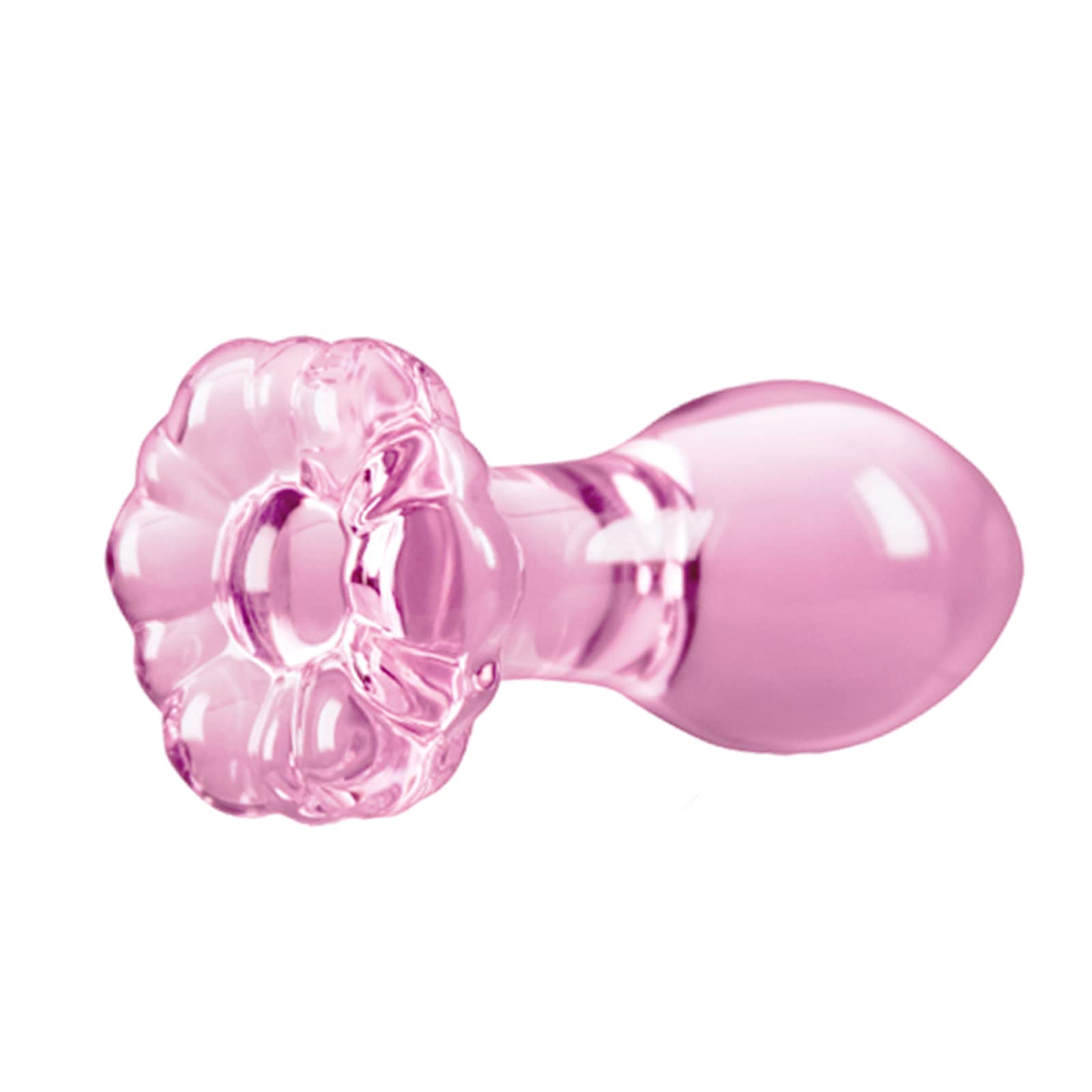 Pink Glass Anal Plug - Small Crystal Butt Plug for Beginners, Comfortable & Safe Adult Sex Toy - Perfect for Couples Play, Solo Exploration & Sensual Massage