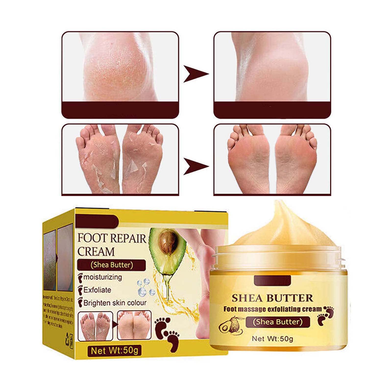 Foot Massage Cream for Exfoliating & Moisturizing – Skin Repair & Care Scrub (50g, 2-Pack) – Perfect for Relaxation, Cracked Heel Treatment & Spa Nights