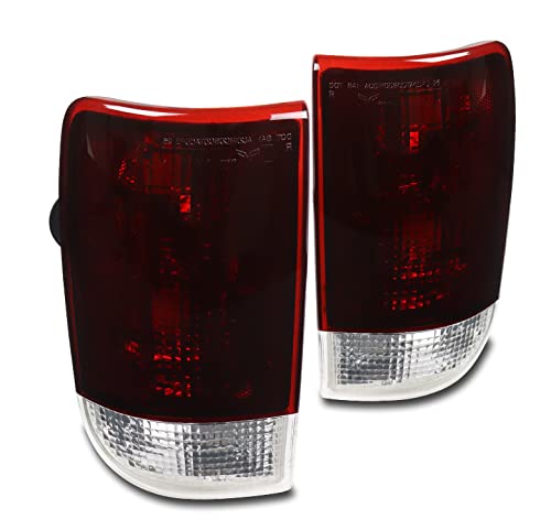Red/Smoke LED Tail Brake Lights Rear Lamps Compatible with 1995-2005 Chevy Blazer & GMC Jimmy - Replacement for Enhanced Visibility & Safety at Night Driving