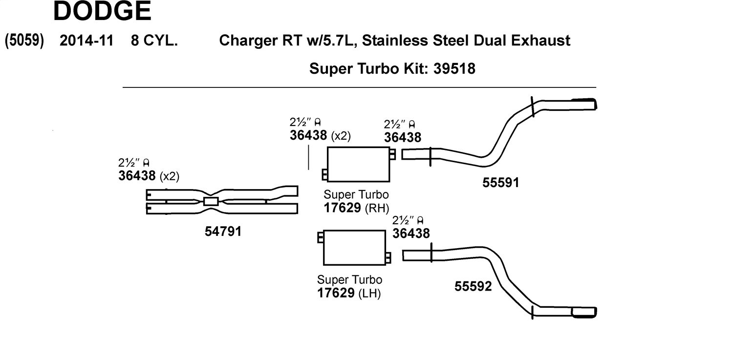 Dynomax 55592 Stainless Steel Exhaust Tail Pipe Replacement for Dodge Charger 2006-2023 - Enhances Performance & Sound | Perfect for Street Racing & Car Upgrades