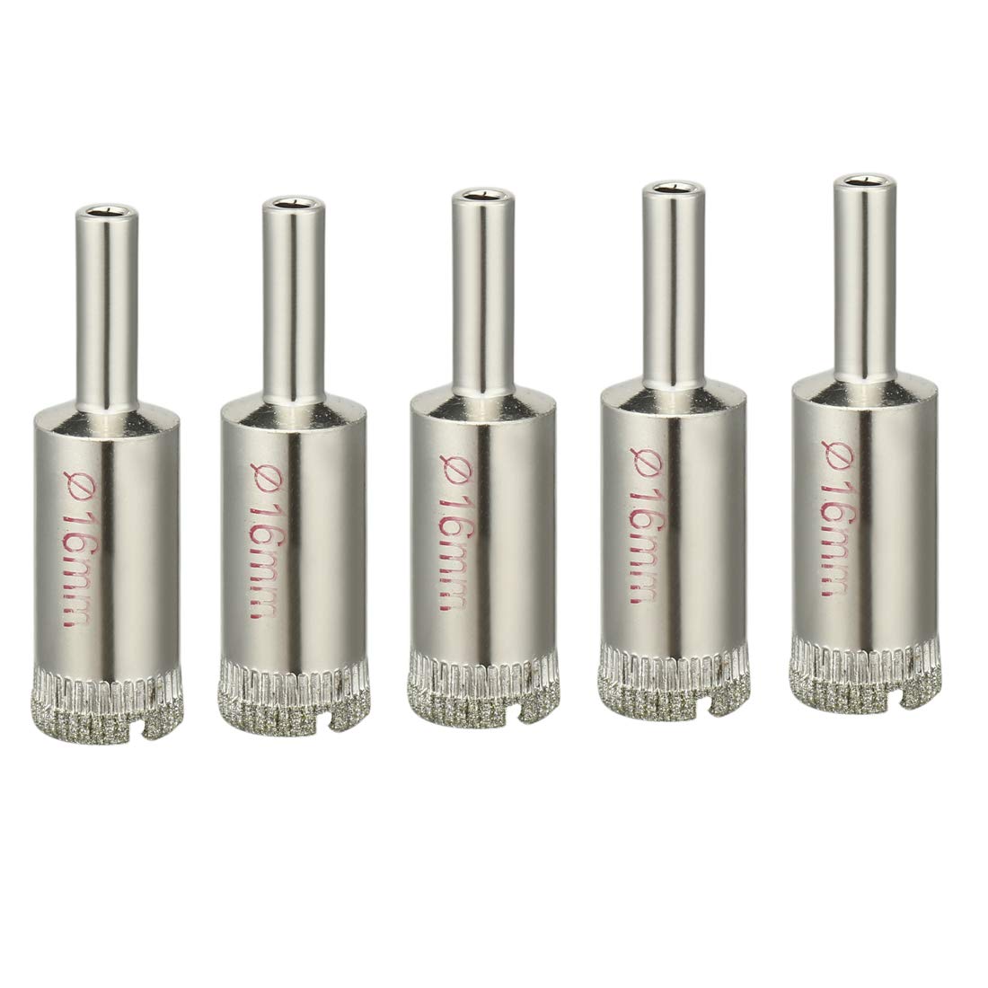 Awclub 16mm Diamond Coated Glass Drill Bit Set - 5PCS Hole Saw for Glass, Ceramic Tile, Marble, Rock & Porcelain - Perfect for DIY Projects, Home Renovation & Crafting