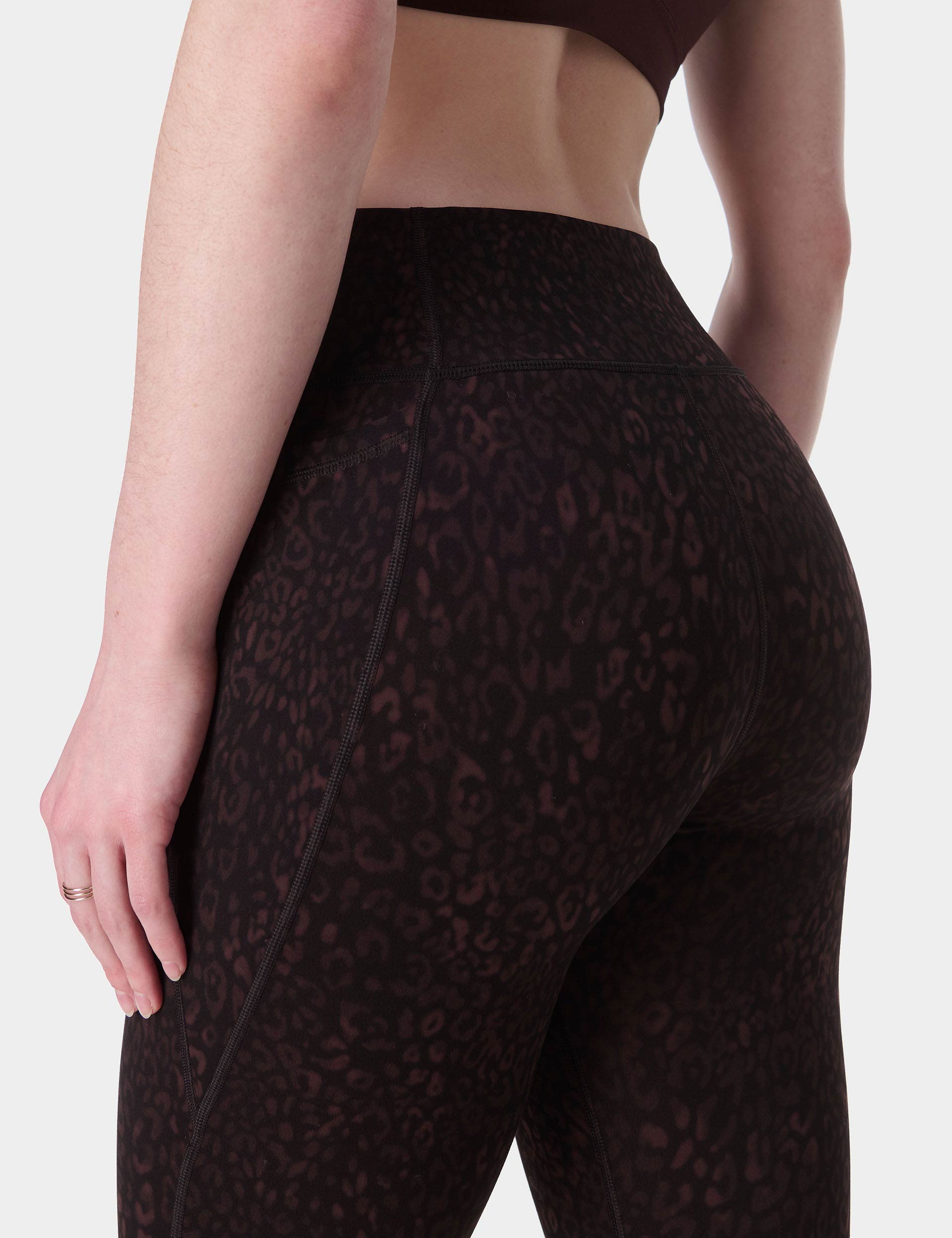 Ultimate Studio 7/8 Leggings - Brown Panther Print High Waist Yoga Pants for Women | Perfect for Yoga, Gym, Running & Lounge Wear