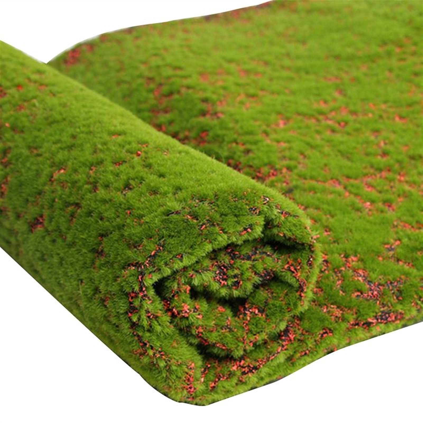 Premium 1M x 1M Artificial Grass Mat - Green Fake Turf for Indoor/Outdoor Use - Moss Lawn Carpet for Home, Garden, Wedding & Christmas Decor - Easy Clean & Quick Dry - Perfect for DIY Projects, Easter Decorations & Floor Covering (Color: B)