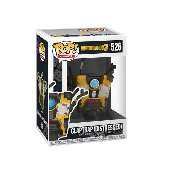 Borderlands 3 Claptrap (Distressed) Pop! Vinyl Figure [526] - Collectible Game Merchandise for Fans & Display