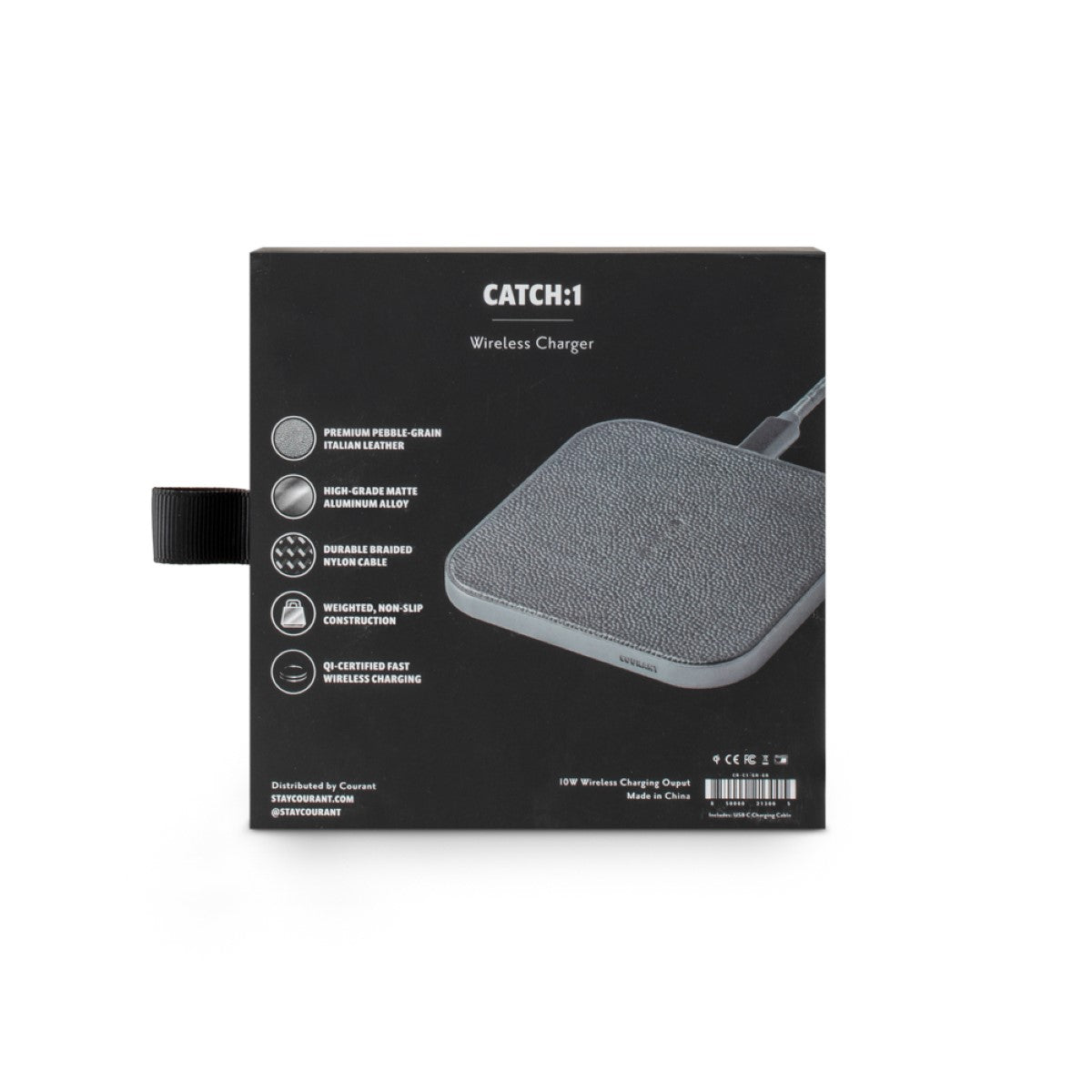 Courant CATCH:1 Wireless Charger - Fast Qi-Certified Charging Pad for iPhone, Samsung & AirPods - Perfect for Home, Office & Travel
