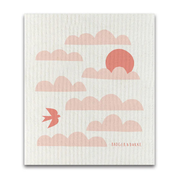 Eco-Friendly Cloudy Sky Sponge Cloth - Super Absorbent & Reusable Cleaning Cloth for Kitchen, Dishes & Household Cleaning
