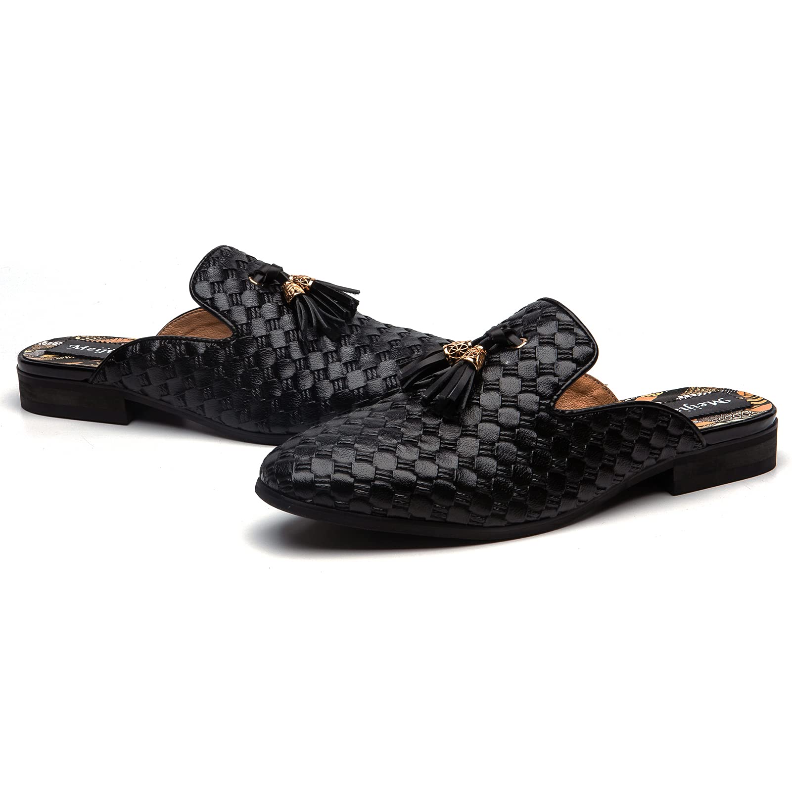 Meijiana Men's Backless Loafers - Breathable Open Back Casual Slippers for Men | Comfortable Summer Shoes for Home, Office & Travel