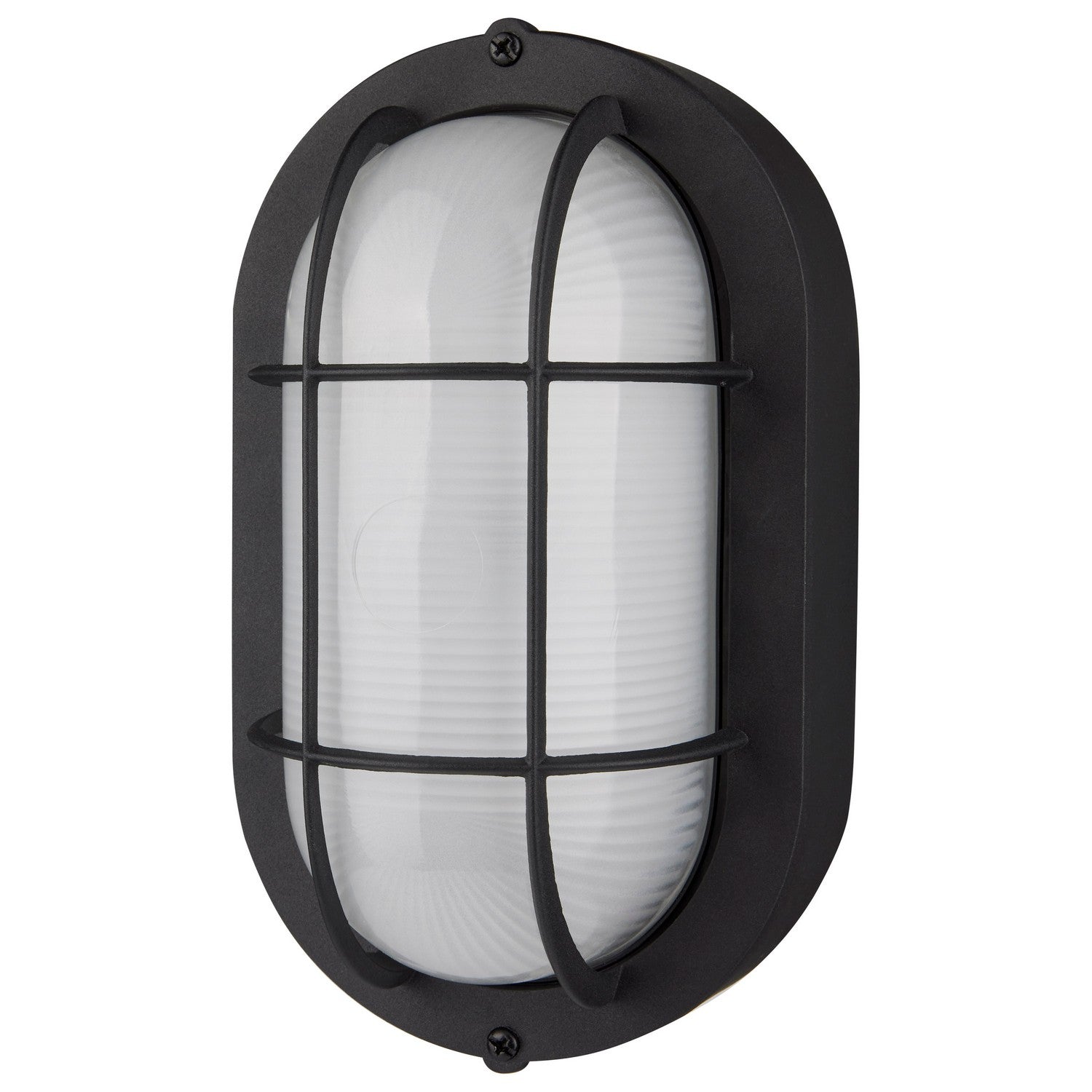 8.5 Inch LED Oval Bulkhead Light with White Glass - Waterproof Marine Deck Light for Boats, Ships, and Outdoor Areas