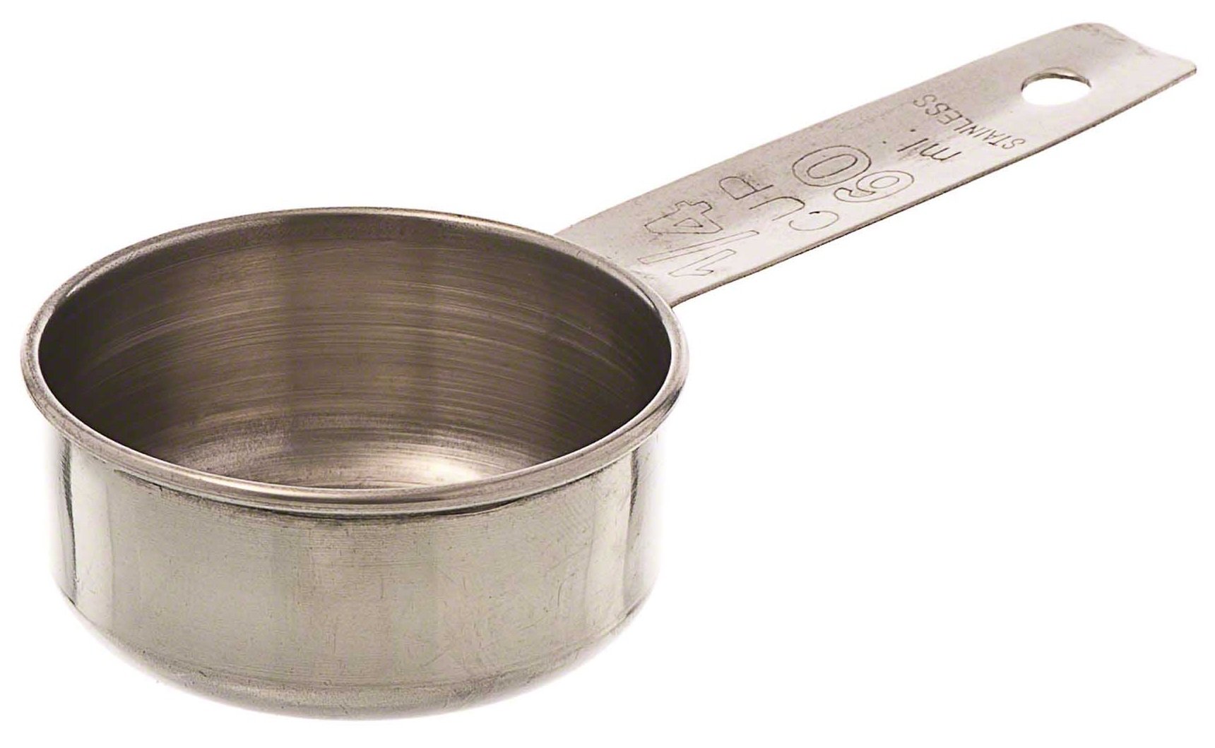 Browne Foodservice 1/4 Cup Stainless Steel Measuring Cup - Professional Kitchen Tool for Baking, Cooking & Coffee Measuring | Durable & Rustproof