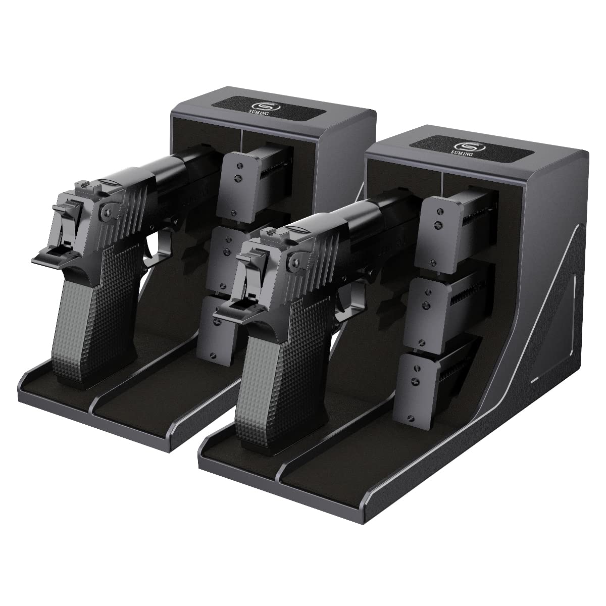 SUMING Universal Pistol Rack - Handgun Storage Stand for Gun Safe | Protective Gun Holder Fits Most Pistols | Perfect for Home Security & Shooting Range Organization