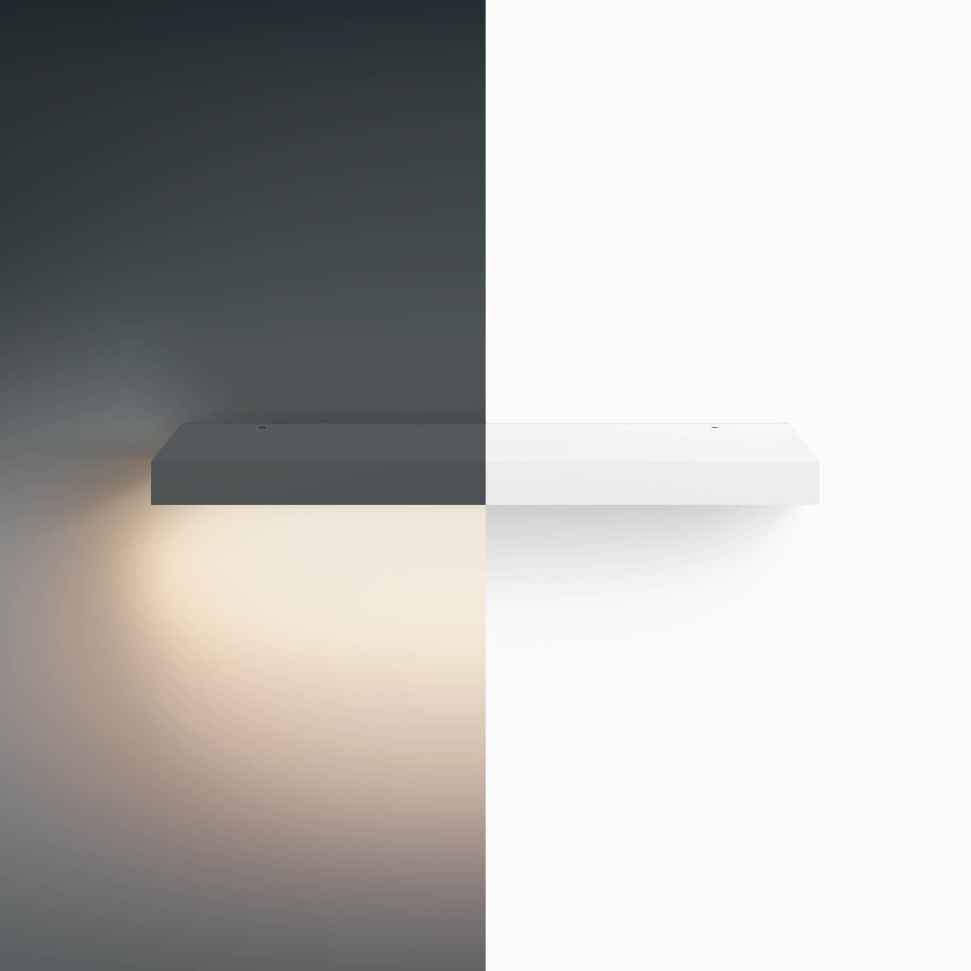 Aksel LED White Floating Shelf - Modern Wall Mounted Display Shelf for Home Decor, Kitchen, Bathroom & Living Room - Perfect for Showcasing Books, Plants & Decorative Items