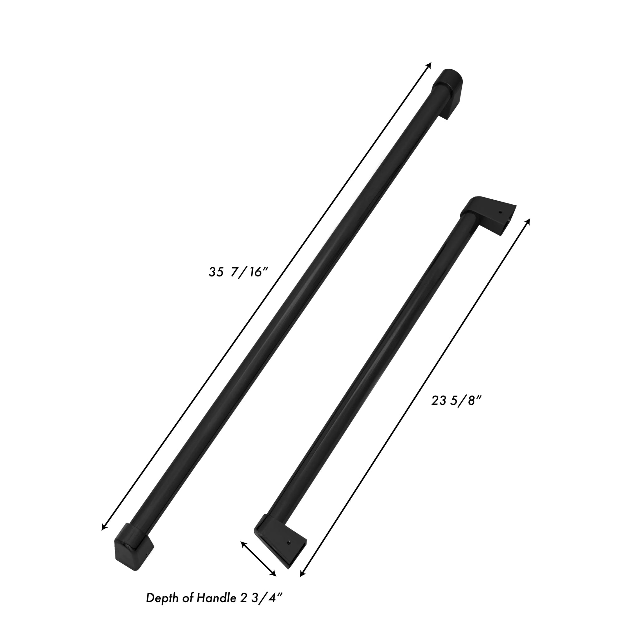ZLINE 30-Inch Matte Black Refrigerator Handles - Autograph Edition (2-Pack) for Built-In Fridges | Premium Kitchen Upgrade | RBIVHZ MB 30 | Perfect for Modern Home & Commercial Kitchens