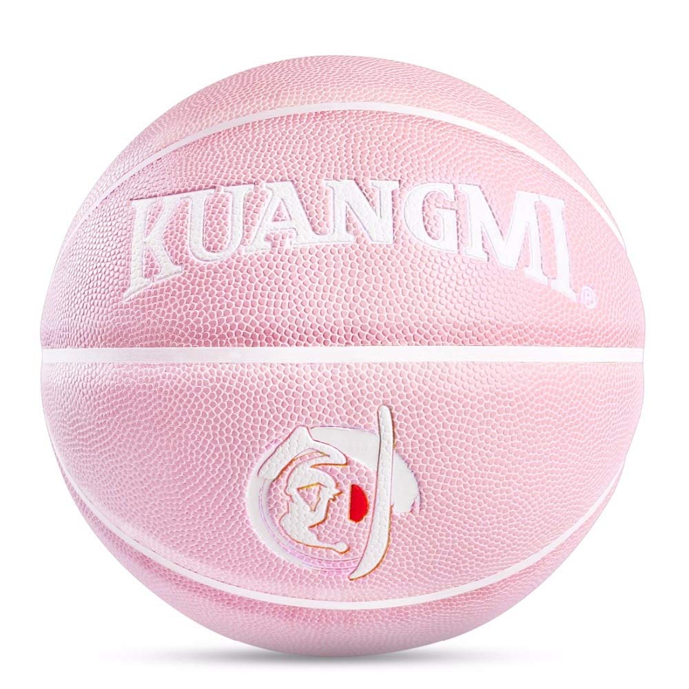 Pink Basketball Size 7 for Women - PU Leather Indoor/Outdoor Training Ball for Girls & Women - Perfect for Practice & Games