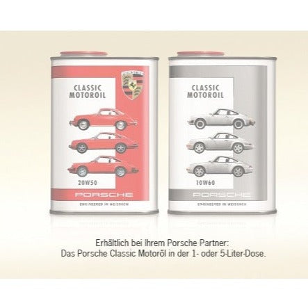 Porsche Classic Engine Oil Sticker 20W 50 - Vintage Car Decal for Porsche 911, 356, 964 - Perfect for Restoration Projects & Car Enthusiasts