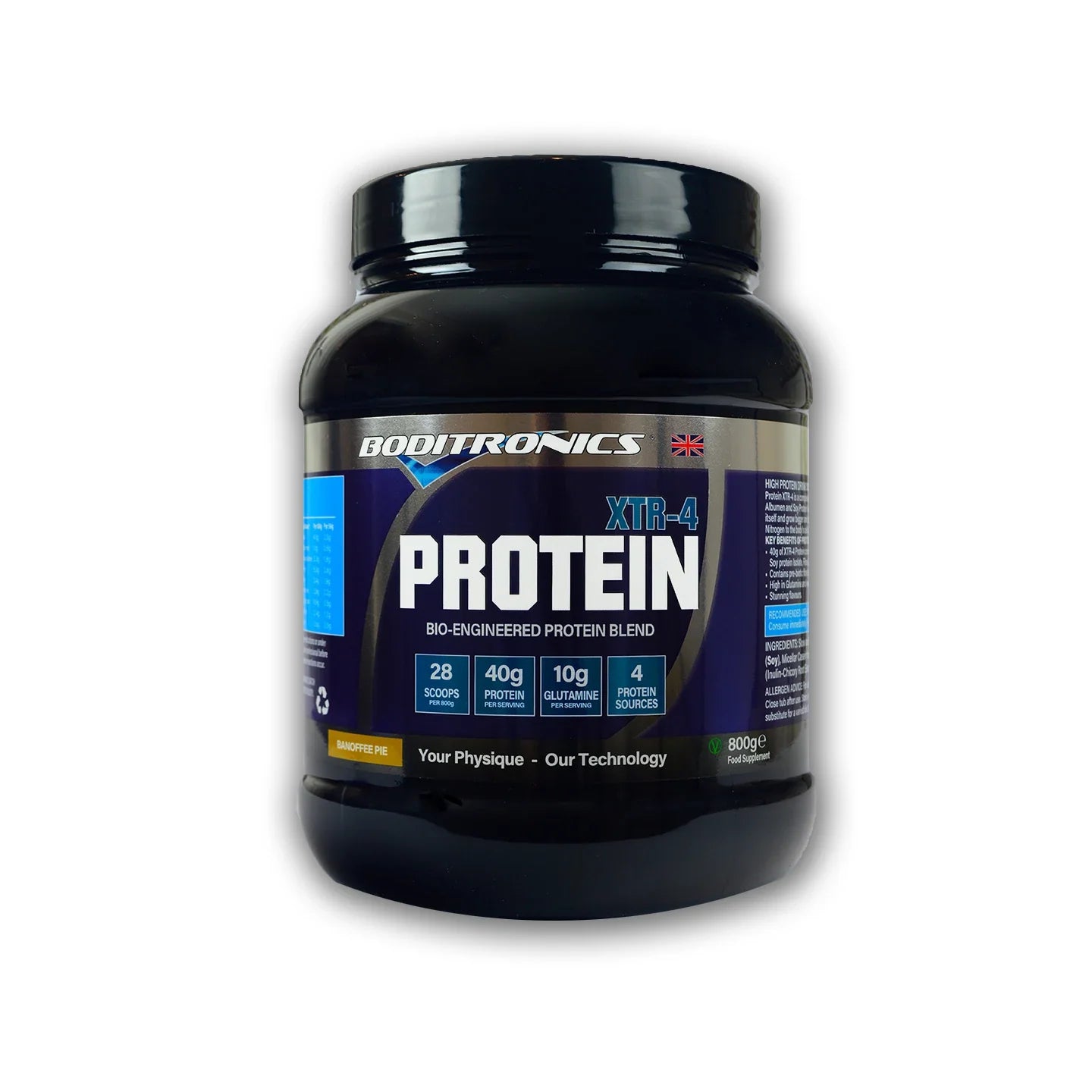 Boditronics XTR4 800g Protein Powder - Premium Whey Protein Supplement for Muscle Growth & Recovery | Ideal for Gym Workouts, Post-Training & Fitness Enthusiasts