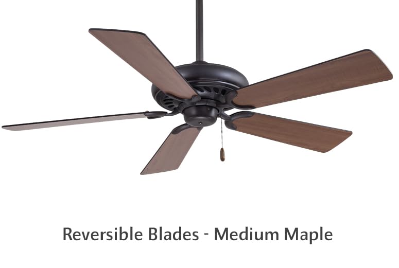 Minka-Aire F568-KA Supra 52 Inch Ceiling Fan with Pull Chain - Kocoa Bronze Finish - Perfect for Living Room, Bedroom & Outdoor Spaces
