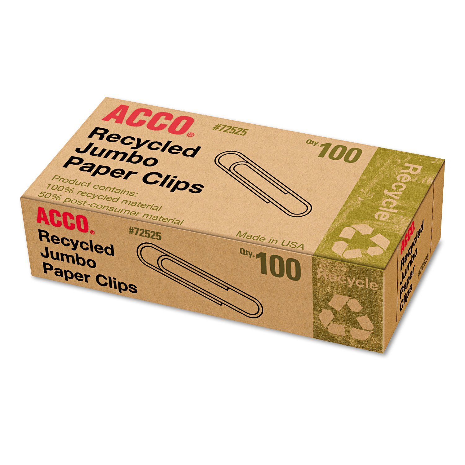 Eco-Friendly Recycled Paper Clips - 100 Pack, Sustainable Office Supplies for Organizing Documents, Notes & Files | Perfect for Home, School & Office Use