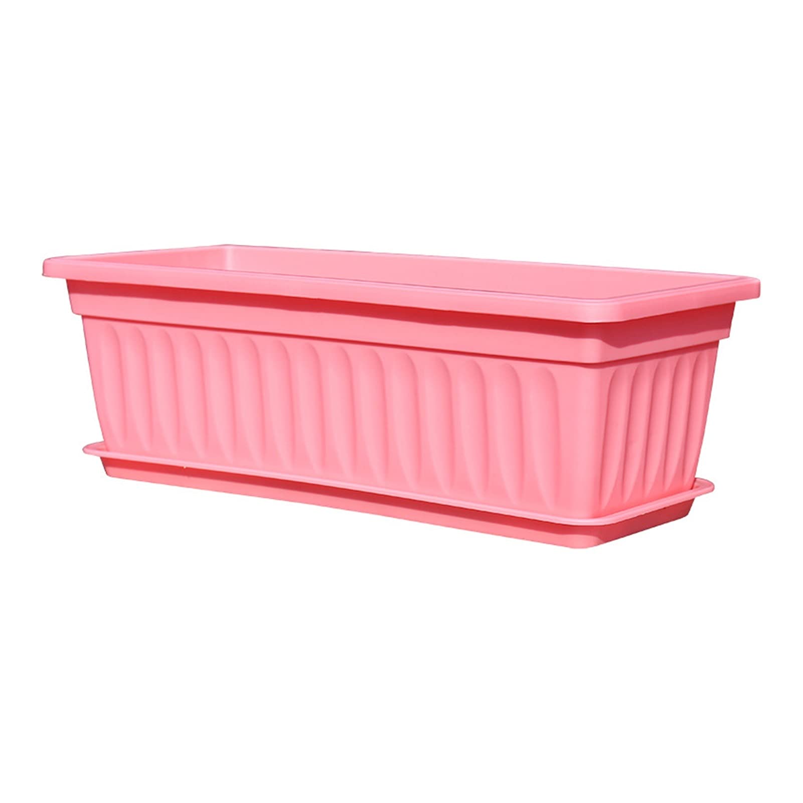ZSHUZHI Raised Garden Bed - Durable PP Resin Rectangular Planter Box for Vegetables, Flowers & Plants | Indoor/Outdoor Window Box Planter | Ideal for Balcony, Patio & Home Gardening (Pink)