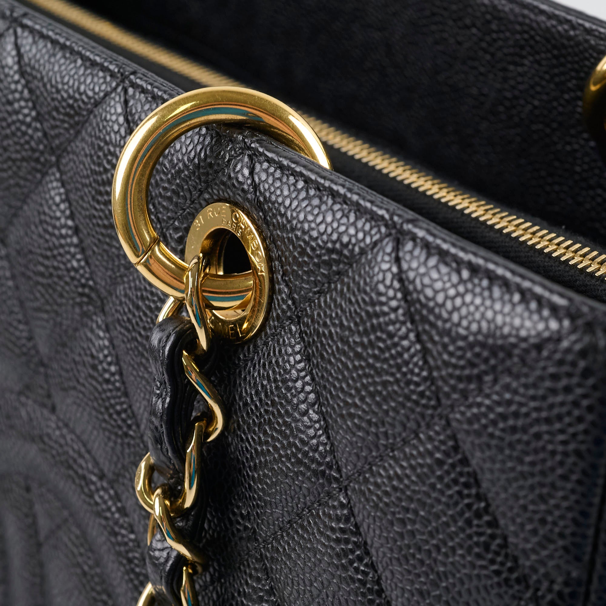 Chanel Caviar Leather Grand Shopping Tote GST Handbag Black - Luxury Designer Shoulder Bag for Women, Perfect for Work, Travel & Everyday Use