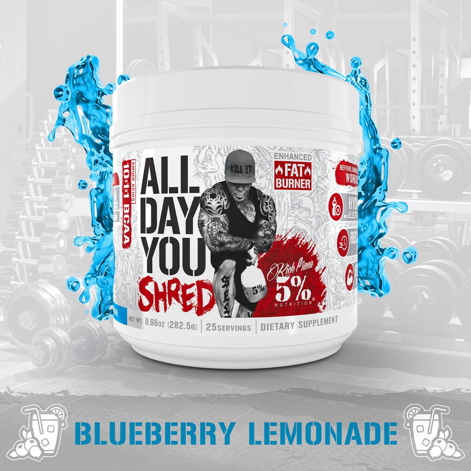 5% Nutrition All Day You SHRED Fat Burner Supplement - 25 Servings for Weight Loss & Energy Boost | Pre-Workout & Post-Workout Support for Men & Women
