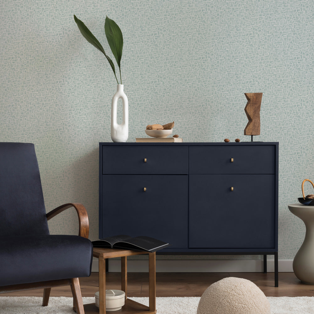 Glyph Geo Unpasted Wallpaper - Modern Peel and Stick Wallpaper for Home Decor, Bedroom, Living Room, and Office - Easy DIY Installation