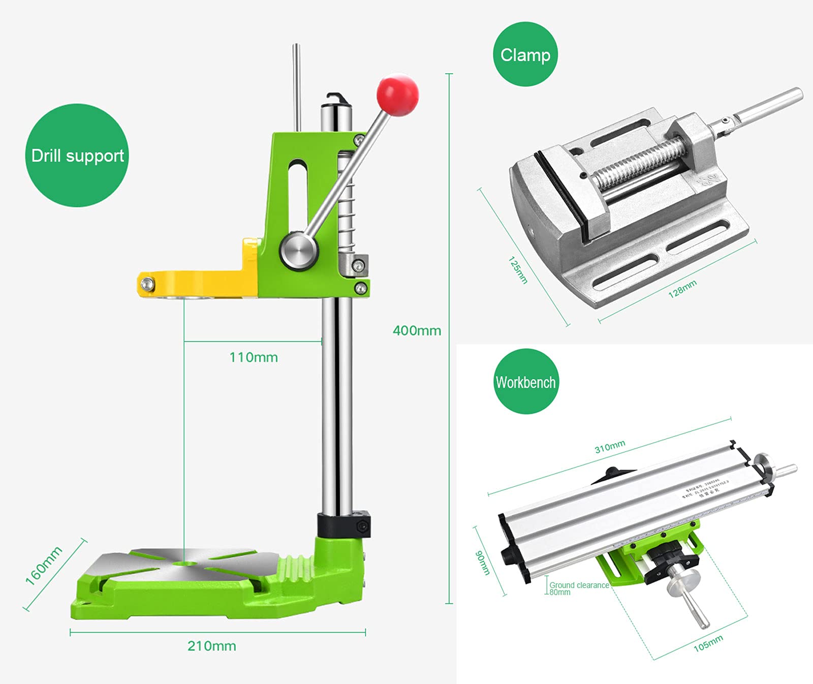 **Heavy Duty Drill Press Stand with Vice & Workbench – Adjustable Height & Rotating Jaw for Precision Drilling & Cutting | Ideal for Woodworking, Metalworking & DIY Projects**